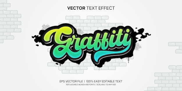 Efecto de texto editable estilo graffiti spray