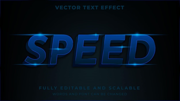 Efecto de texto editable de estilo gráfico 3d con brillo de neón de luz de velocidad