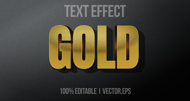 Efecto de texto editable - estilo gráfico del logotipo del juego de oro premium vector