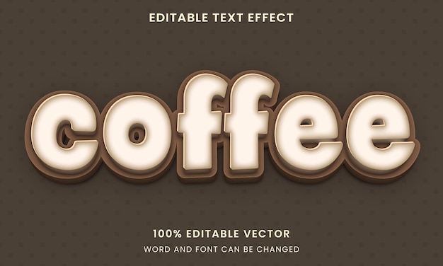 Vector efecto de texto editable de estilo gráfico de panadería de café