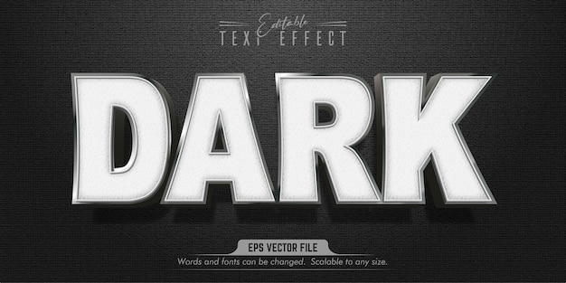 Efecto de texto editable de estilo de hierro de texto oscuro