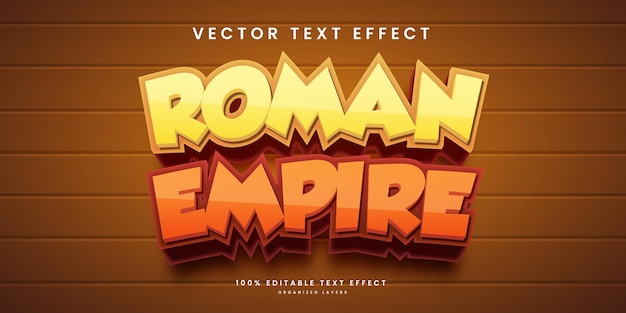 Efecto de texto editable en estilo imperio romano