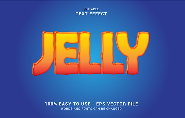 Efecto de texto editable, estilo Jelly