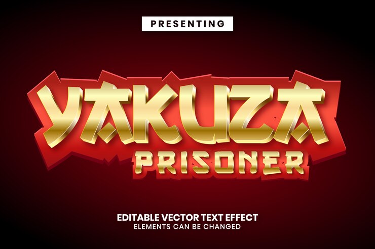Vector efecto de texto editable - estilo de juego japonés