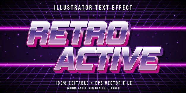 Efecto de texto editable - estilo de juego retro