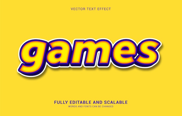 Efecto de texto editable El estilo de los juegos se puede usar para hacer Título