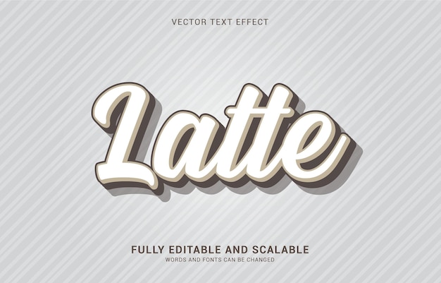 Efecto de texto editable, el estilo Latte se puede usar para hacer Título