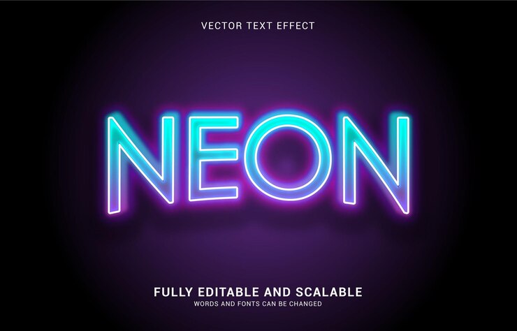 Efecto de texto editable, el estilo de luz de neón se puede usar para hacer un título