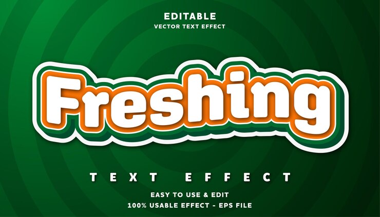 Vector efecto de texto editable con estilo moderno y simple utilizable para el logotipo o el título de la campaña