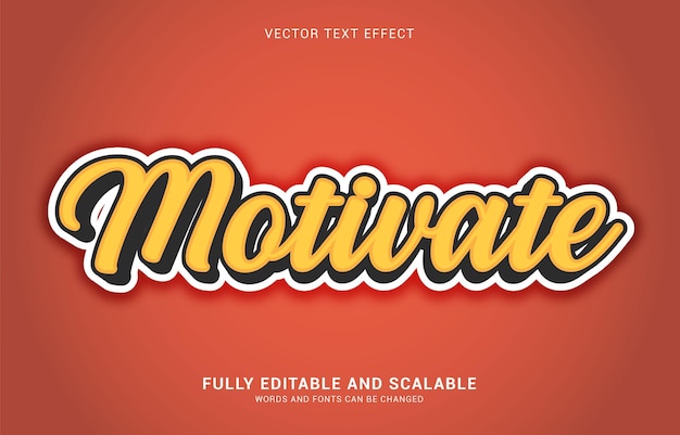 Efecto de texto editable El estilo Motivar se puede usar para hacer Título