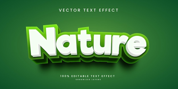 Efecto de texto editable en estilo nature