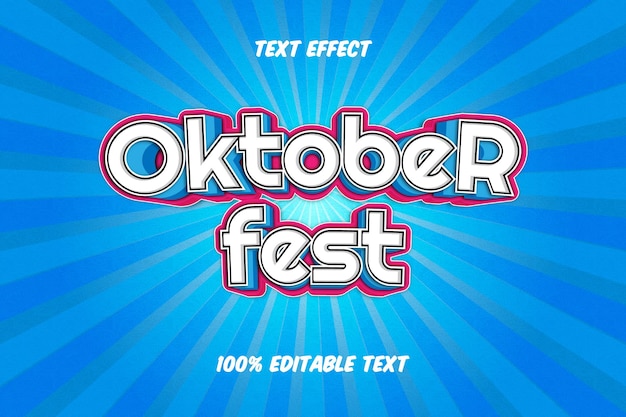 Efecto de texto editable estilo oktoberfest