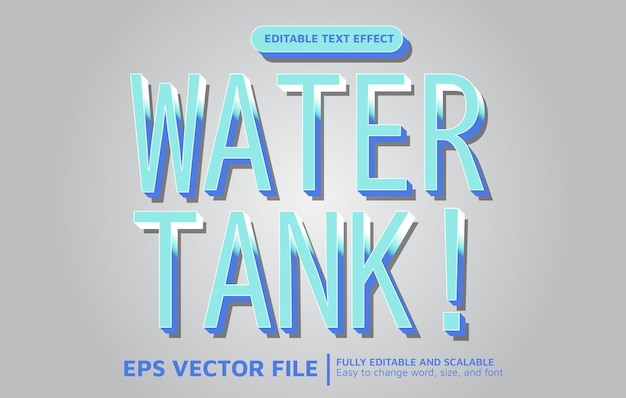 Efecto de Texto Editable con Estilo Tanque de Agua con Tosca Azul y Verde