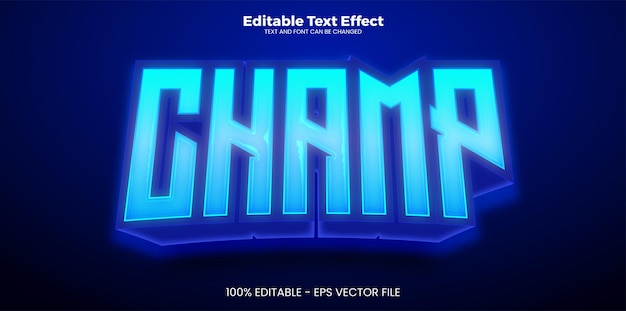 Efecto de texto editable en el estilo de la tendencia moderna
