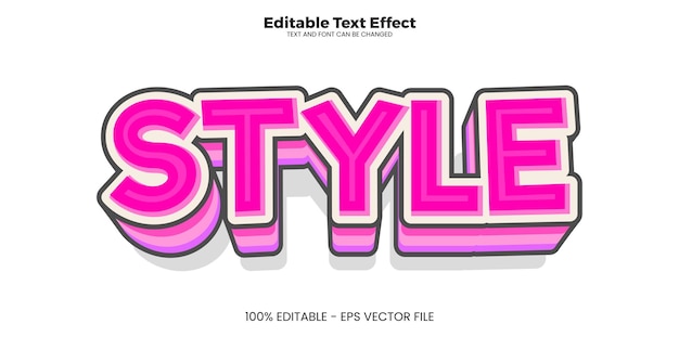 Vector efecto de texto editable en estilo de tendencia moderno