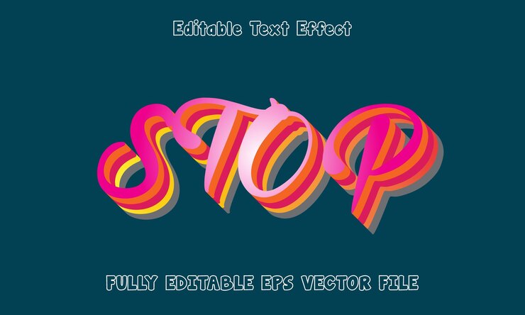 Efecto de texto editable en estilo de tendencia moderno