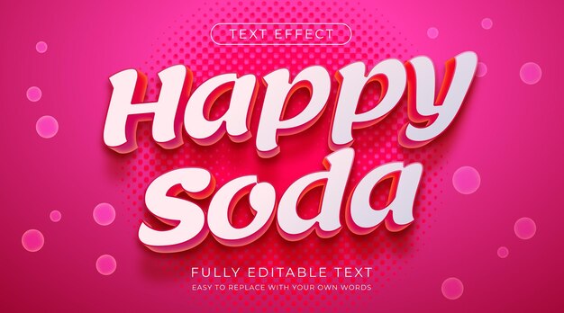 Efecto de texto editable en estilo de texto 3d de color rosa