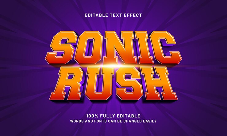 Vector efecto de texto editable con un estilo de texto de carrera y velocidad