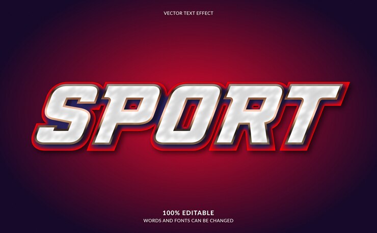 Vector efecto de texto editable, estilo de texto deportivo moderno