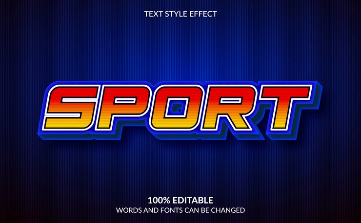 Vector efecto de texto editable, estilo de texto deportivo