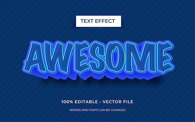 Efecto de texto editable de estilo de texto impresionante