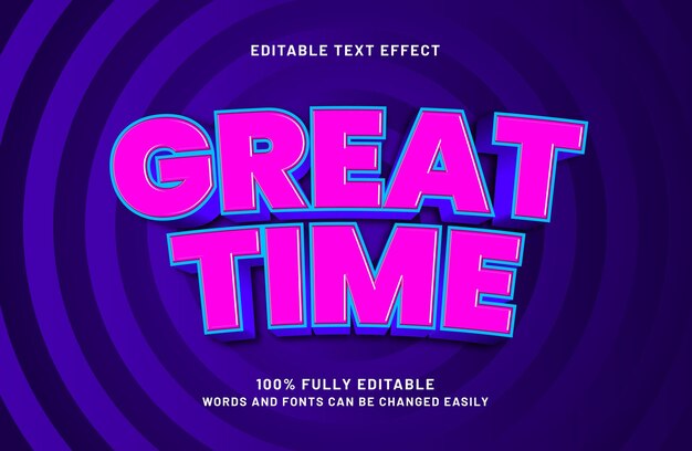 efecto de texto editable en un estilo de texto simple y moderno