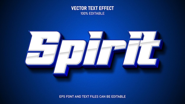 Efecto de texto editable de estilo de texto Spirit 3D