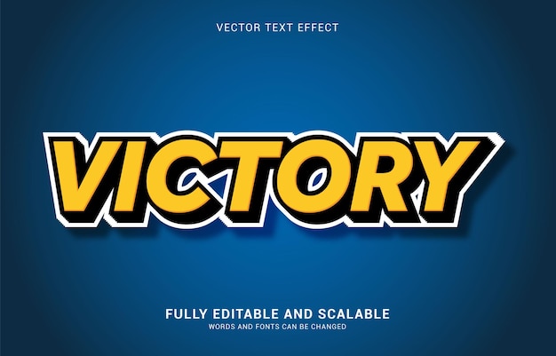 Efecto de texto editable El estilo de victoria se puede usar para hacer Título