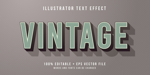 Efecto de texto editable - estilo vintage