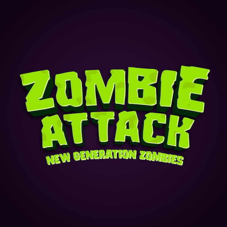 Vector efecto de texto editable estilo zombie