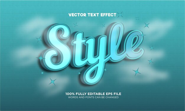 Efecto de texto editable de estilo