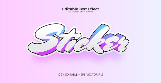 Efecto de texto editable de etiqueta en estilo de tendencia moderna