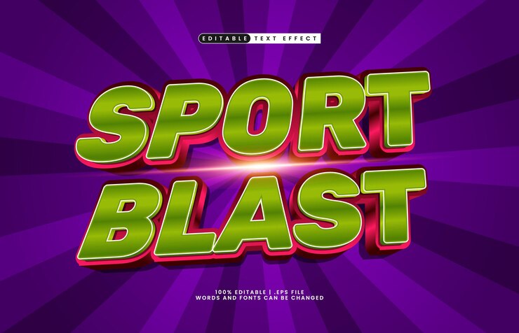 Vector efecto de texto editable de explosión deportiva con un efecto de texto de juego y campeón