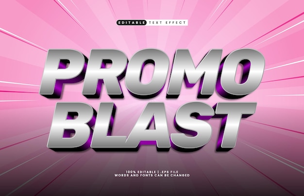 efecto de texto editable de explosión promocional con un efecto de texto de venta y promocional