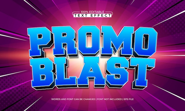 efecto de texto editable de explosión promocional con un precio y un estilo de texto promocional