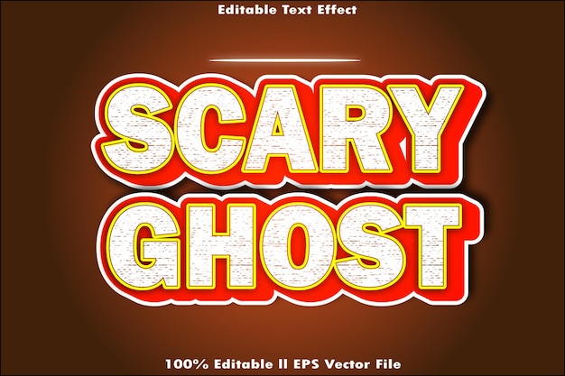 Efecto de texto editable fantasma aterrador