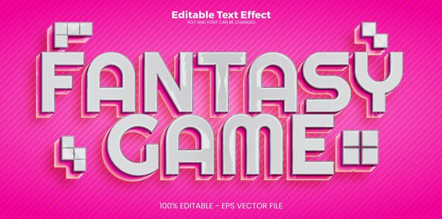 Efecto de texto editable Fantasy Game en estilo de tendencia moderna