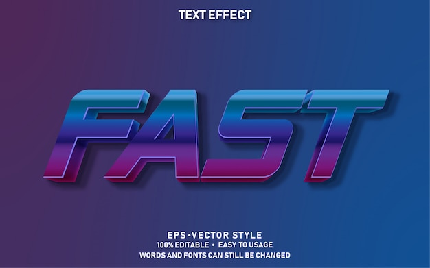 Efecto de texto editable Fast Chrome