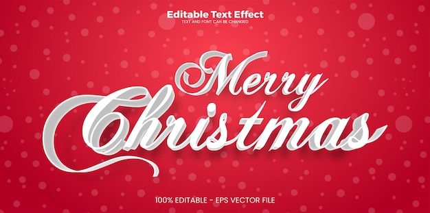 Efecto de texto editable de feliz navidad en estilo de tendencia moderna