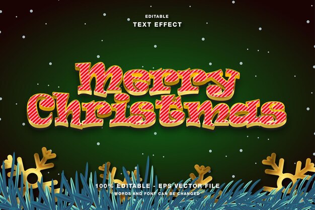Efecto de texto editable Feliz Navidad