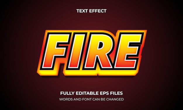 Efecto de texto editable ffire 3d