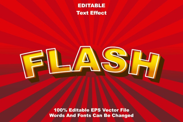 efecto de texto editable flash 3d