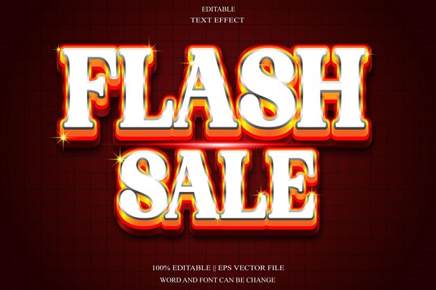 Efecto de texto editable con flash Estilo de gradiente en relieve