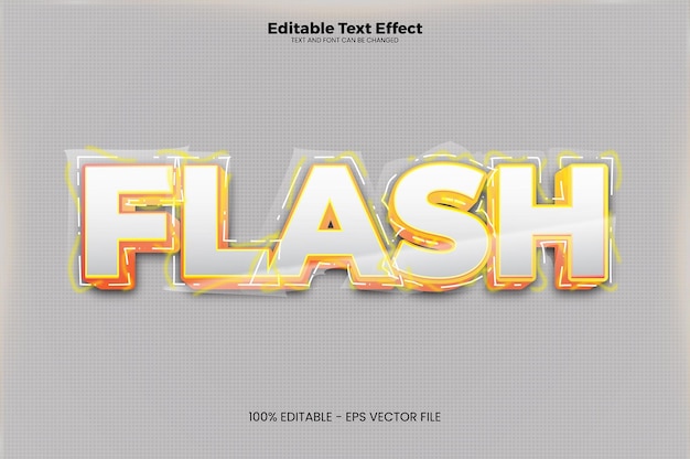Efecto de texto editable flash en estilo de tendencia moderno
