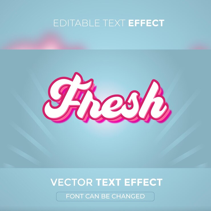 Vector efecto de texto editable fresco vector premium