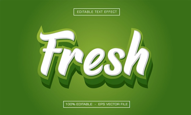 Efecto de texto editable fresco