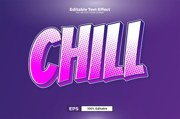 Efecto de texto editable frío en estilo de tendencia moderna