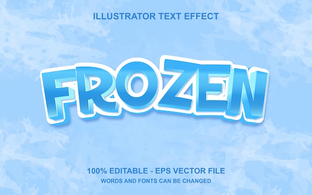 Efecto de texto editable Frozen