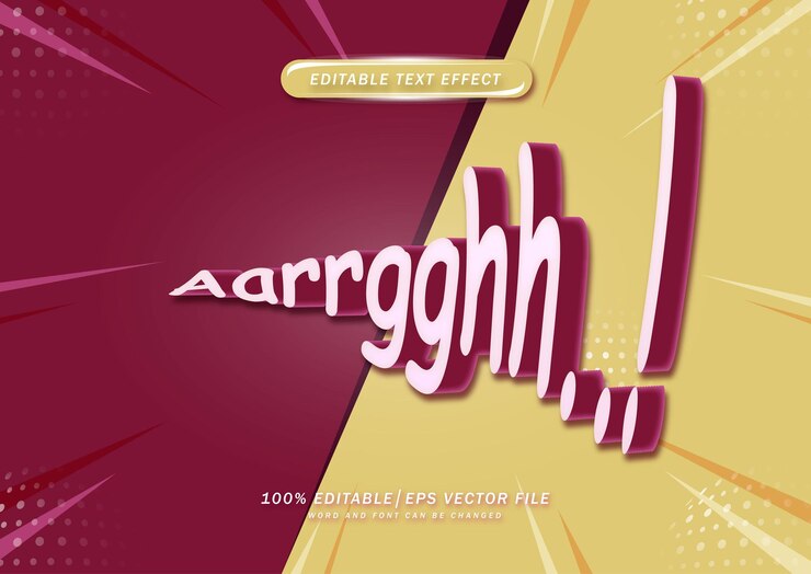Vector efecto de texto editable de fuente de estilo cómico