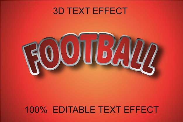 Efecto de texto editable de fútbol